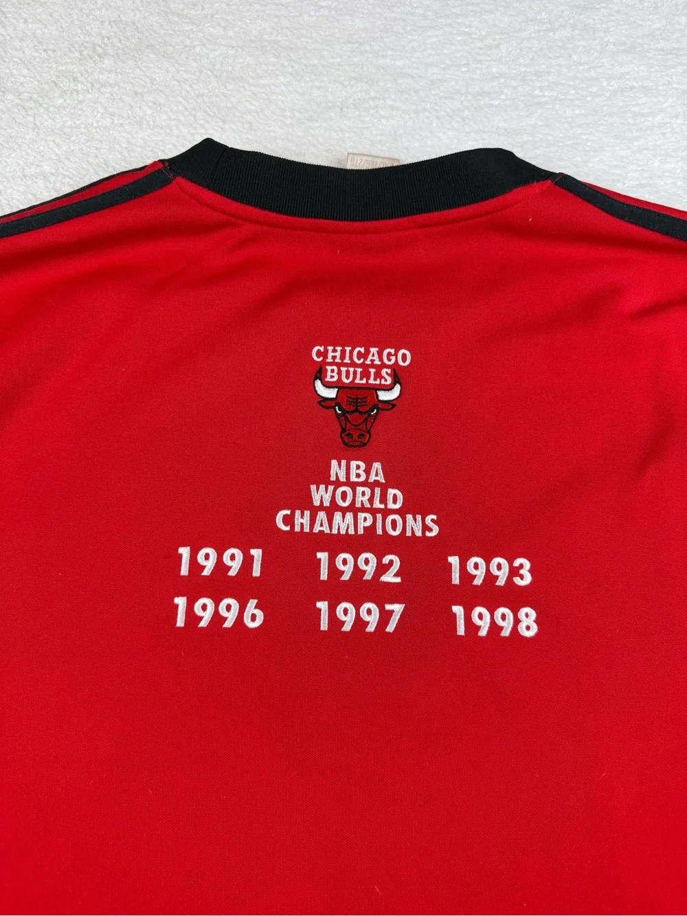 Vintage 90s Adidas Chicago Bulls Championship Long Sleeve Sweatshirt Mens 2XL
